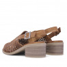 Sandalias tacón Redlove sofía marrones  con rejilla extrasuave en el empeine