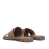 Sandalias planas Redlove Lucía marrones de piel con bandas anchas cruzadas