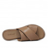 Sandalias planas Redlove Lucía marrones de piel con bandas anchas cruzadas