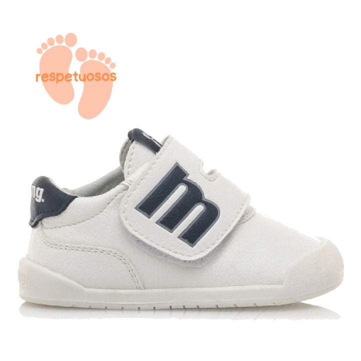 Zapatillas deporte MustangKids 48909 free blancas y azules respetuosas - Querol online