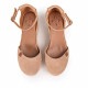 Zapatos cuña Popa CANTALAR SERRAJE BEIGE - Querol online