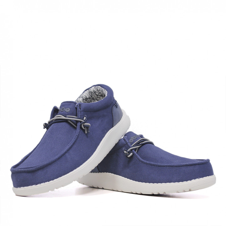 Sabates sport Lobo en estil tipus nàutics en color blau - Querol online