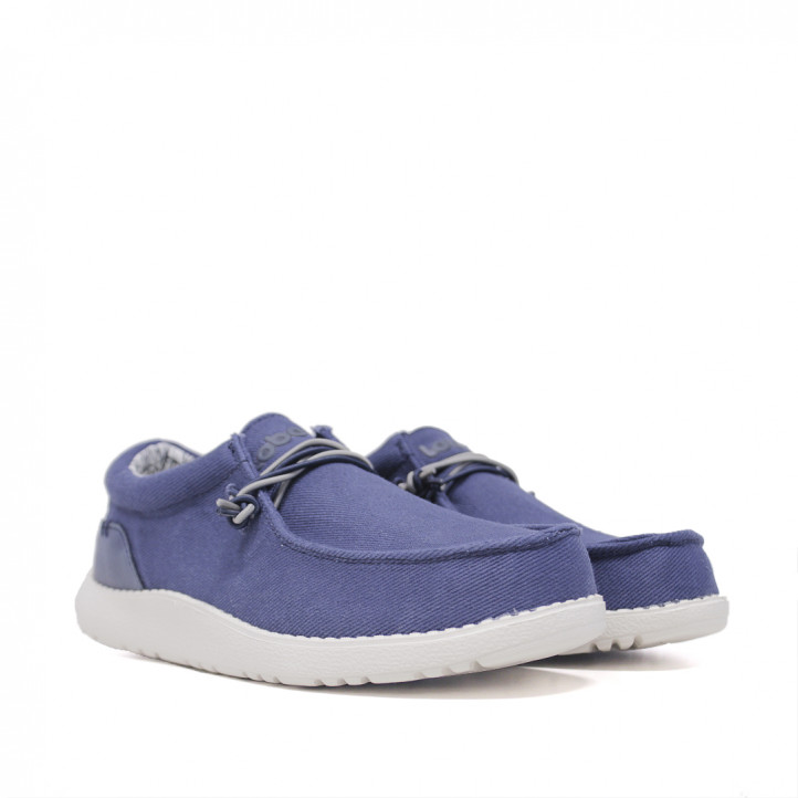 Sabates sport Lobo en estil tipus nàutics en color blau - Querol online