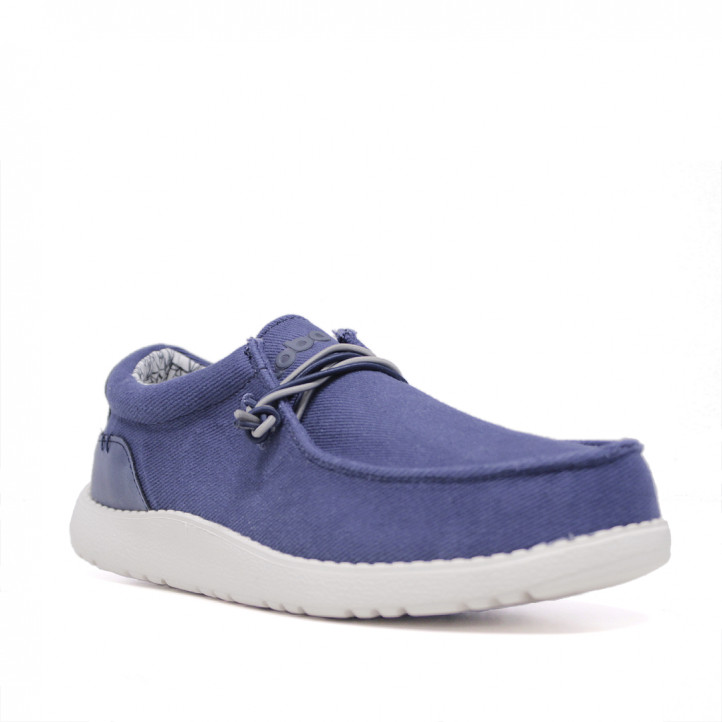 Sabates sport Lobo en estil tipus nàutics en color blau - Querol online