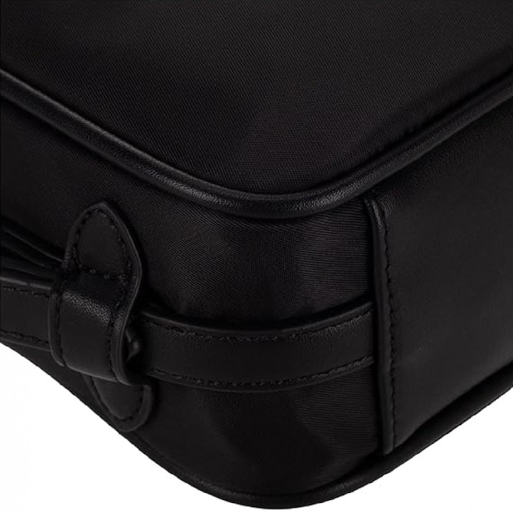 Bolso U.S. POLO ASSN. houston crossbody negro con detalles dorados - Querol online