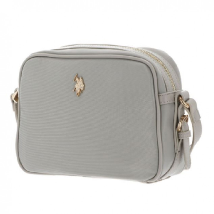 Bolso U.S. POLO ASSN. houston crossbody gris con detalles dorados - Querol online