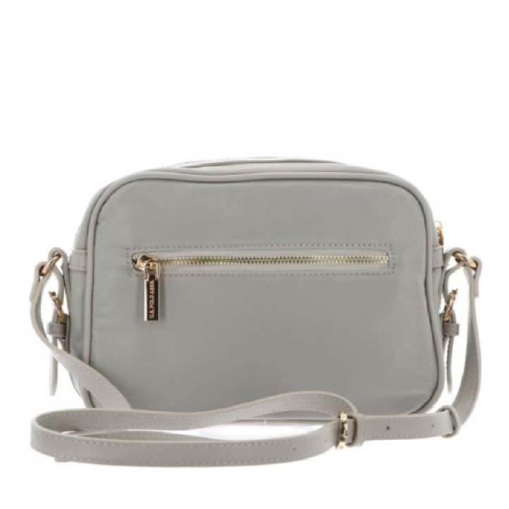 Bolso U.S. POLO ASSN. houston crossbody gris con detalles dorados - Querol online