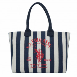Bolso U.S. POLO ASSN. beach 02 navy con logo en contraste rojo - Querol online