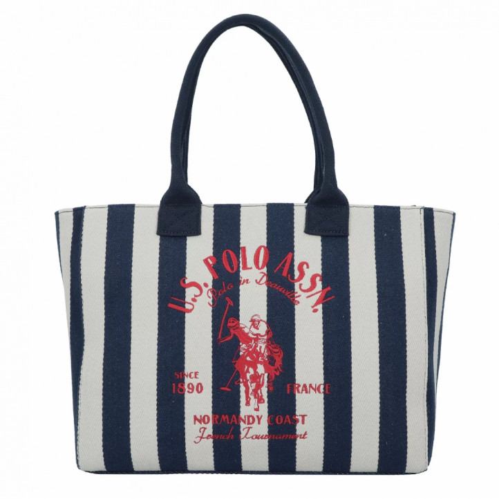 Bolso U.S. POLO ASSN. beach 02 navy con logo en contraste rojo - Querol online