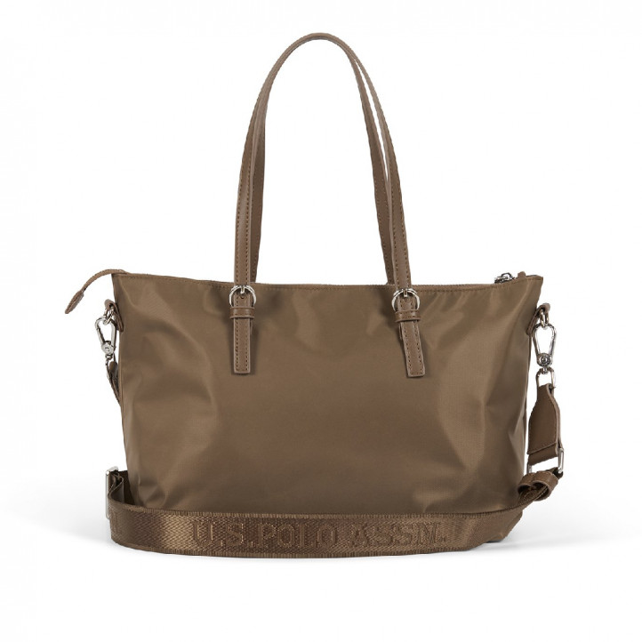 Bolso U.S. POLO ASSN. springfield ss marrón estilo shopper - Querol online