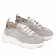 Zapatillas urban Weekend tulsa con rejilla y piel en color plata - Querol online