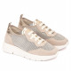 Zapatillas urban Weekend tulsa con rejilla y piel en color dorado - Querol online