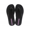 Chanclas Ipanema meu sol ad negras y lilas con tachuelas