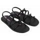 Chanclas Ipanema meu sol sandal ad negras y lilas con tiras entrecruzadas - Querol online