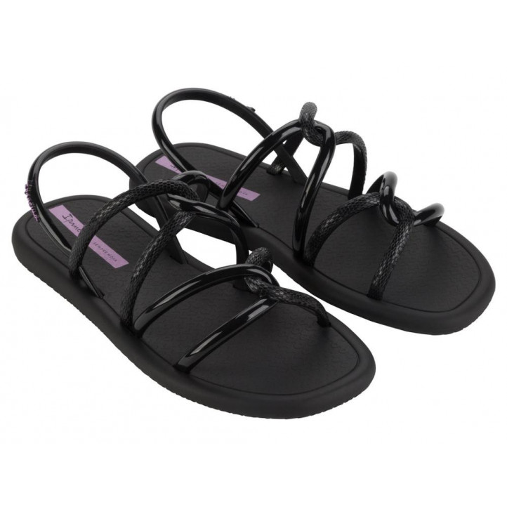 Xancles Ipanema meu sol sandal ad negres i liles amb tires entrecreuades - Querol online