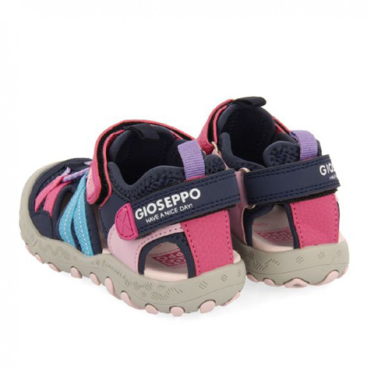 sandàlies Gioseppo barfleur blaves i roses amb doble velcro - Querol online