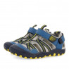 sandalias Gioseppo anstead azules y amarillas con doble velcro