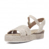 sandàlies QUETS! de ràfia amb lleugera plataforma i agafades al turmell