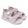 sandalias QUETS! deportivas rosas con luces multicolor