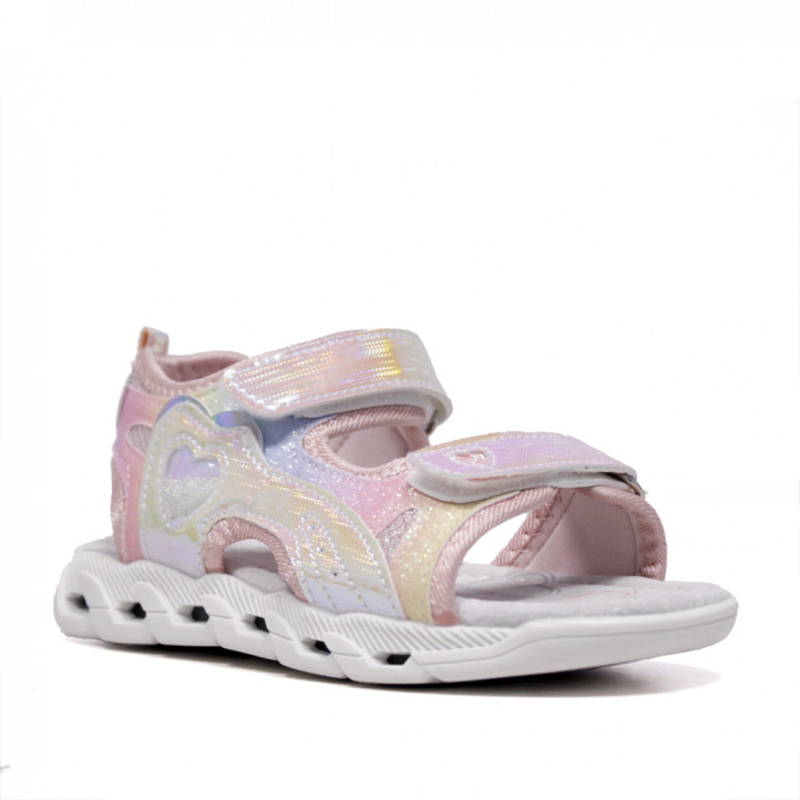 sandàlies QUETS! deportivas roses con luces multicolor - Querol online