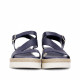 Sandalias planas Redlove Alba con bandas cogidas al tobillo de piel azules - Querol online