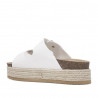 Sandàlies plataformes Owel blanques de ràfia amb doble tira i sivella