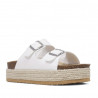 Sandàlies plataformes Owel blanques de ràfia amb doble tira i sivella