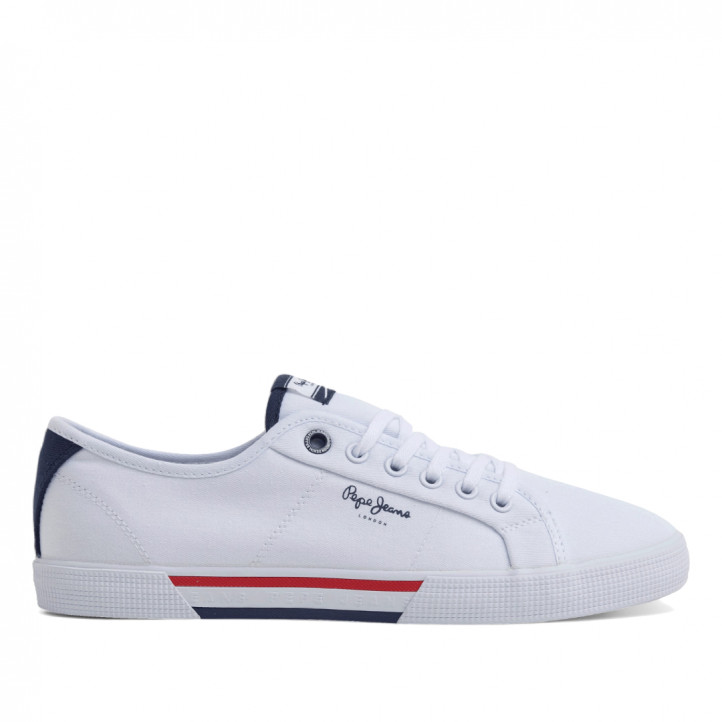 Zapatillas lona Pepe Jeans básicas blancas algodón - Querol online