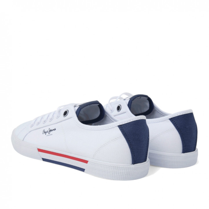 Zapatillas lona Pepe Jeans básicas blancas algodón - Querol online