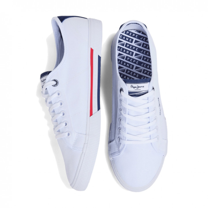 Zapatillas lona Pepe Jeans básicas blancas algodón - Querol online