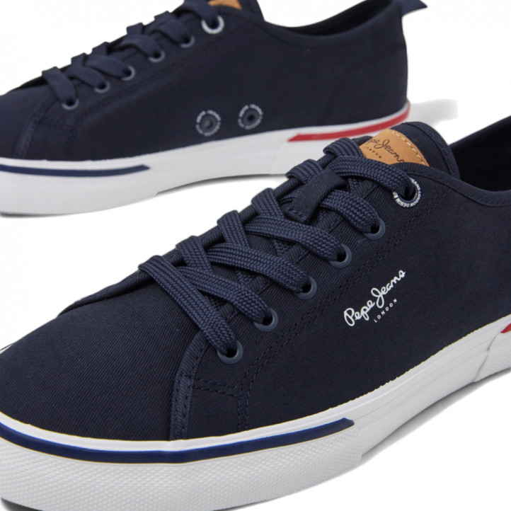 Zapatillas lona Pepe Jeans kenton smart azules - Querol online