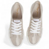 Zapatillas lona Pepe Jeans básicas oro metalizadas para mujer