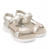 Sandalias Imac beig deportiva con detalles metalizados
