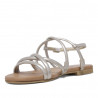 Sandalias planas Owel Napier de tiras tubulares metalizadas