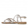 Sandalias planas Owel Napier de tiras tubulares metalizadas