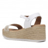 Sandalias cuña Redlove Rafaela blancas con banda trenzada frontal y plataforma