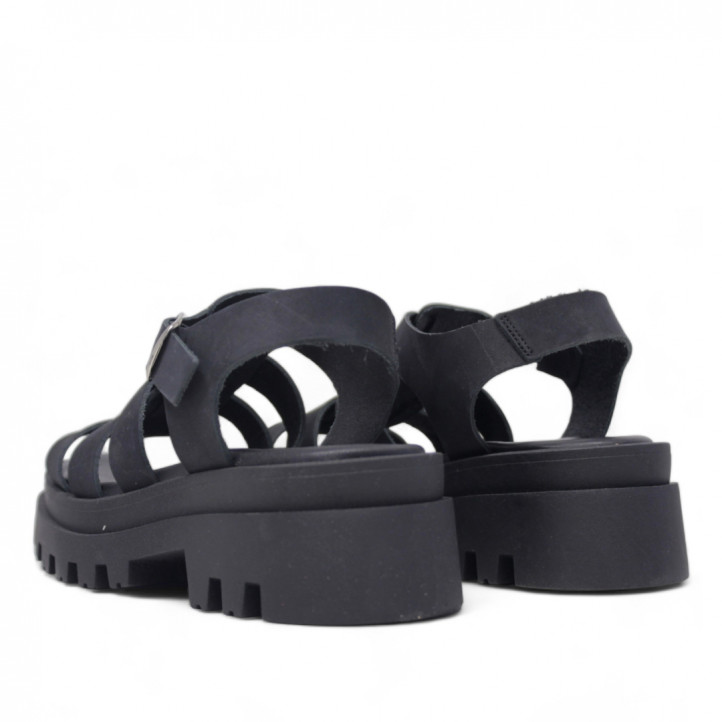 Sandalias plataformas Redlove Nuria chunky negras de tiras con hebilla - Querol online