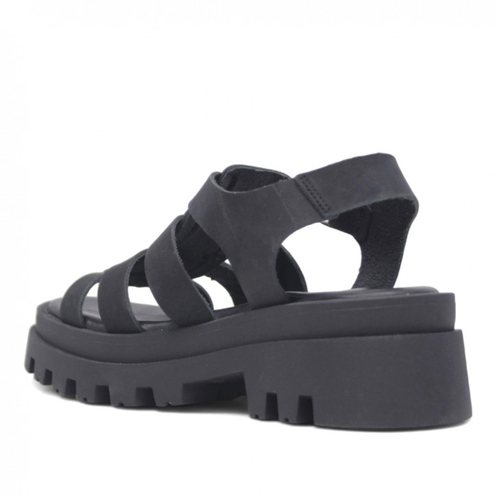 Sandalias plataformas Redlove Nuria chunky negras de tiras con hebilla - Querol online