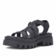 Sandalias plataformas Redlove Nuria chunky negras de tiras con hebilla - Querol online