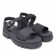 Sandalias plataformas Redlove Teresa chunky negras con banda frontal y hebilla - Querol online