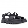 Sandalias plataformas Redlove Teresa chunky negras con banda frontal y hebilla