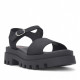 Sandalias plataformas Redlove Teresa chunky negras con banda frontal y hebilla - Querol online