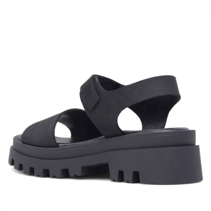 Sandalias plataformas Redlove Teresa chunky negras con banda frontal y hebilla - Querol online