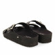 Sandalias planas Gioseppo eldridge total black con hebillas joya estilo bio - Querol online