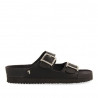 Sandalias planas Gioseppo eldridge total black con hebillas joya estilo bio