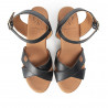 Sandàlies falca Popa benijo napa negre