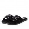 Sandalias planas Xti negras de pala con detalle metálico