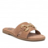 Sandalias planas Xti taupe de pala con detalle metálico