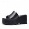 Sandàlies plataformes Owel Wellington negres amb lleuger tascó i pala ampla