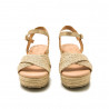 Sandalias plataformas Mustang lita de yute con pulsera dorada